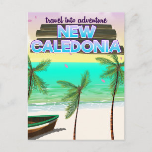 Neukaledonien "Reise in das Abenteuer" Reiseposter Feiertagspostkarte