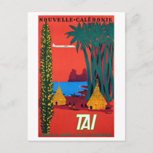 Neukaledonien Vintage Poster Restauriert Postkarte