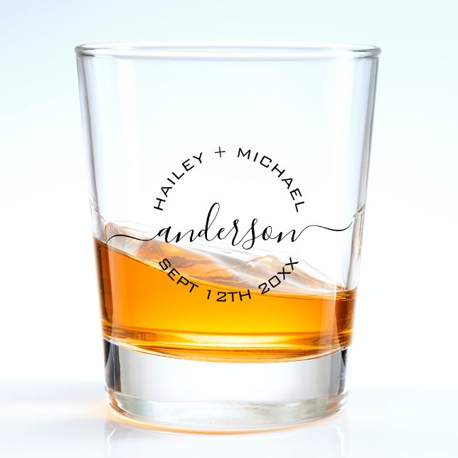 Neulich verheiratete Paare Schnapsglas (newlywed couple wedding anniversary shot glass)