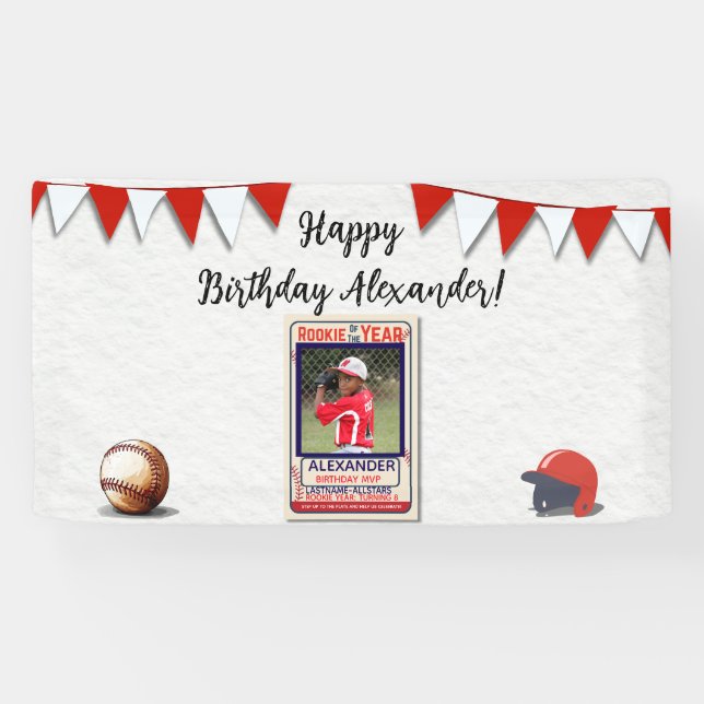 Neuling des Jahres Foto-Geburtstagsbanner Banner (Horizontal)