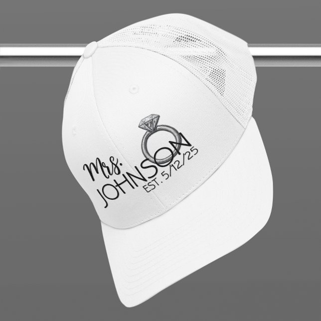 Neulinge Bride Imitats Ringe bestickter Pflaster Truckerkappe (Von Creator hochgeladen)