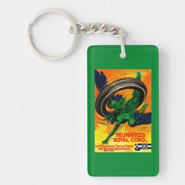 Neumaticos königliche Schnur Vintages PosterEurope Schlüsselanhänger (Vorderseite)