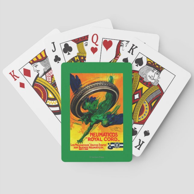 Neumaticos königliche Schnur Vintages PosterEurope Spielkarten (Rückseite)