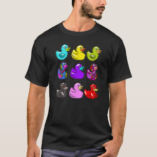Neun coole Gummienten Regenbogen-Ente Quietsch-Gum T-Shirt