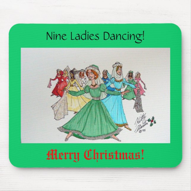 Neun Damen-Tanzen! Mousepad (Vorne)