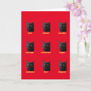Neun Emotionen meines Katzenvektorschnitt Karte