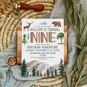 Neun Explorer Boy Birthday Einladung