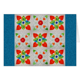 Neun Flecken-Herz-Steppdecke