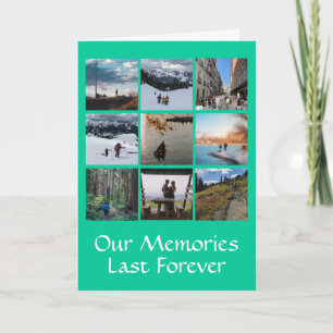 Neun-Foto-Collage Individuelle Grußkarte Karte
