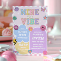 Neun ist ein Vibe Preppy Patch 9. Geburtstagsparty