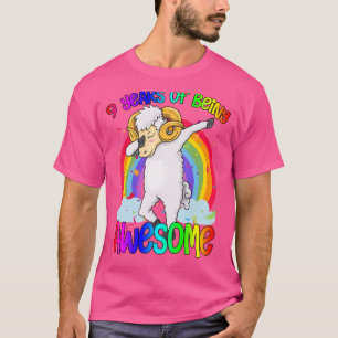 Neun Jahre alt Geburtstagsziege Dabbing Phantastis T-Shirt