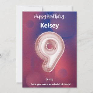 Neun Jahre alt Happy Birthday Card
