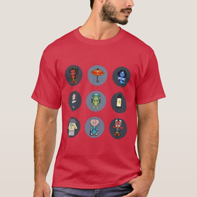 Neun japanische Yokai-Monster T-Shirt (Vorderseite)