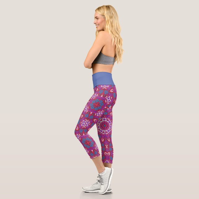 Neun Kaleidoskop Art elf Capri Leggings (Links)