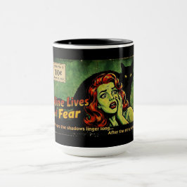 Neun Leben der Angst – Ausgabe Nr. 1 Retro-Horror- Tasse