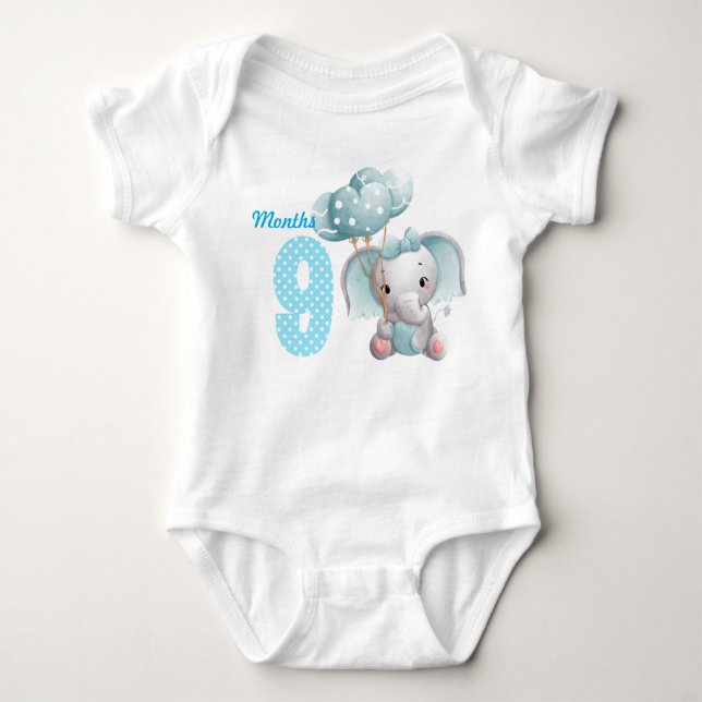 Neun Monate Baby-Bodysuit Baby Strampler (Vorderseite)