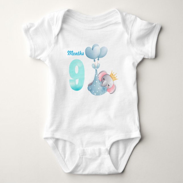 Neun Monate Baby-Bodysuit Baby Strampler (Vorderseite)