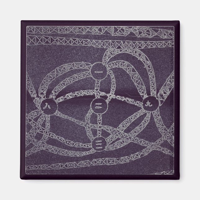 Neun Mond in der dunklen Welt Magnet (Vorne)