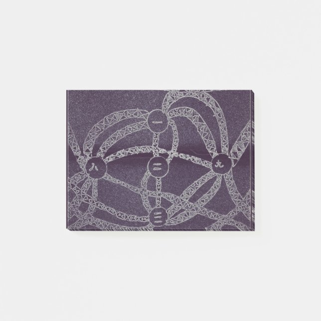 Neun Mond in der dunklen Welt Post-it Klebezettel (Vorderseite)