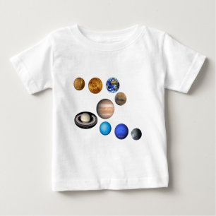 Neun Planeten im Sonnensystem Baby T-shirt