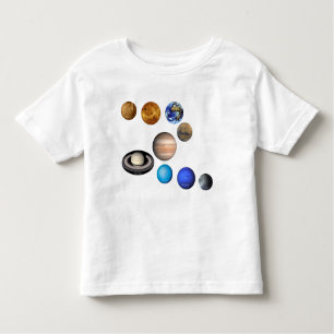 Neun Planeten im Sonnensystem. Quecksilber, Venus, Kleinkind T-shirt