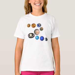 Neun Planeten im Sonnensystem. Quecksilber, Venus, T-Shirt