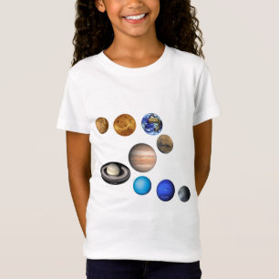 Neun Planeten im Sonnensystem. Quecksilber, Venus, T-Shirt