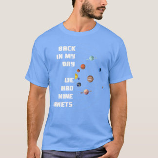 Neun Planets Outer Space Science Astronomie Premiu T-Shirt