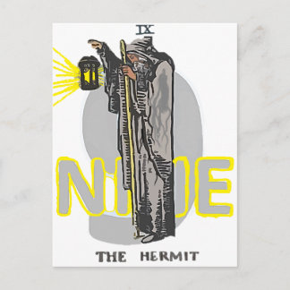 NEUN TAROT HERMIT POSTKARTE