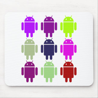 Neun Wanze Droids (androide mehrfache lila Farben) Mousepad