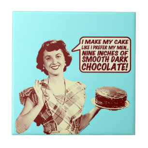 Neun Zoll glatte dunkle Schokolade Fliese