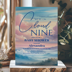 Neuner Regenbogen-Glitzer-Babydusche Einladung