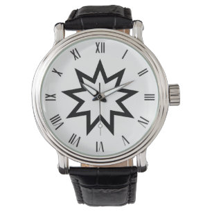 Neuner Spitzensymbol von Black Bahai Armbanduhr