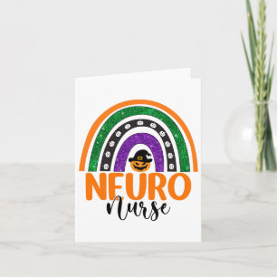 Neuno Nurse Neuroscience Pflege Halloween Rainbow Karte
