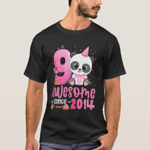 Neunte 9 Jahre alter Panda Phantastisch seit 2014 T-Shirt