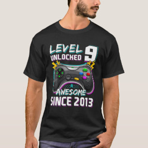 Neunte Geburtstagskleidung Stufe 9 Entsperrt Phant T-Shirt