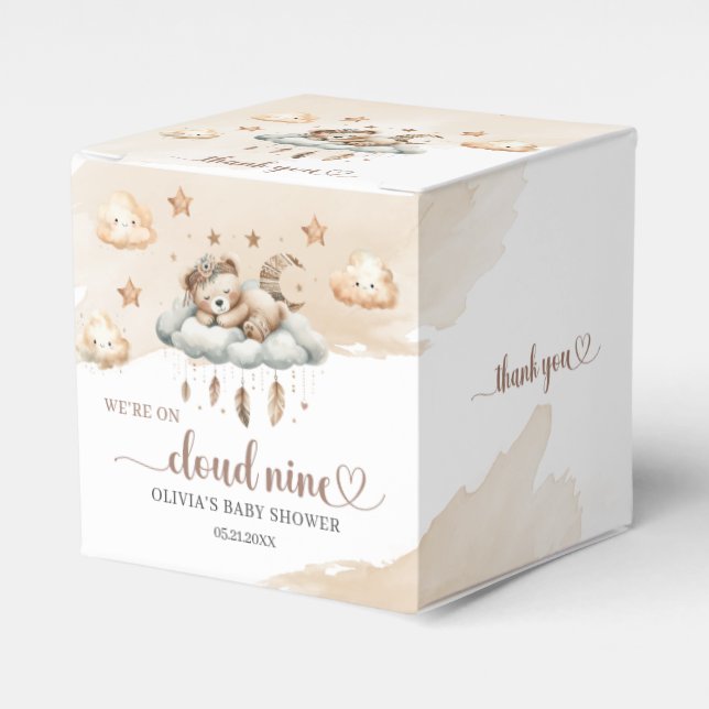 Neunteddybär, hellbraun geschenkschachtel (Vorderseite)