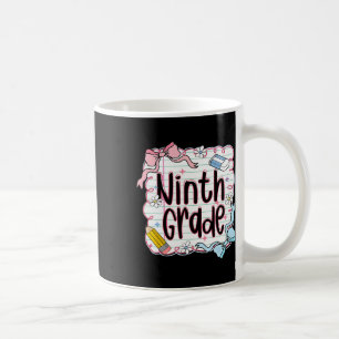 Neuntklässlerin Zurück zur Schule Für Mädchen Rosa Kaffeetasse