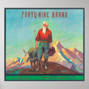 Neunundvierzig Orange LabelRedlands, CA Poster