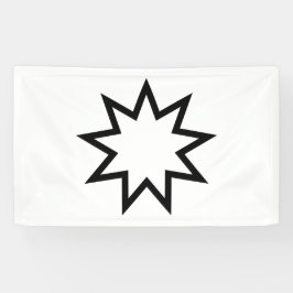 Neunzeitiger Stern (Symbol des Glaubens von Bahai) Banner