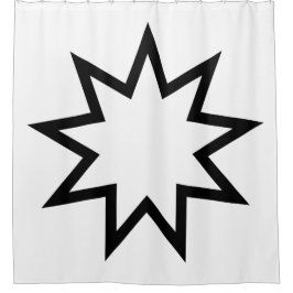 Neunzeitiger Stern (Symbol des Glaubens von Bahai) Duschvorhang