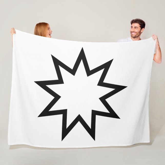 Neunzeitiger Stern (Symbol des Glaubens von Bahai) Fleecedecke (Beispiel)
