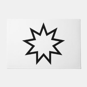 Neunzeitiger Stern (Symbol des Glaubens von Bahai) Fußmatte