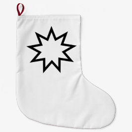 Neunzeitiger Stern (Symbol des Glaubens von Bahai) Großer Weihnachtsstrumpf