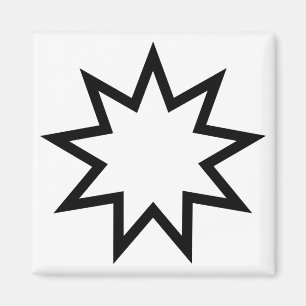 Neunzeitiger Stern (Symbol des Glaubens von Bahai) Magnet