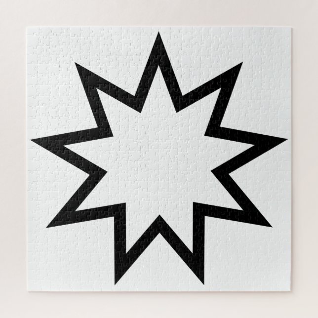 Neunzeitiger Stern (Symbol des Glaubens von Bahai) Puzzle (Vertikal)