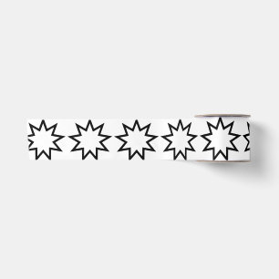 Neunzeitiger Stern (Symbol des Glaubens von Bahai) Satinband