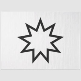 Neunzeitiger Stern (Symbol des Glaubens von Bahai) Seidenpapier