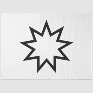 Neunzeitiger Stern (Symbol des Glaubens von Bahai) Seidenpapier