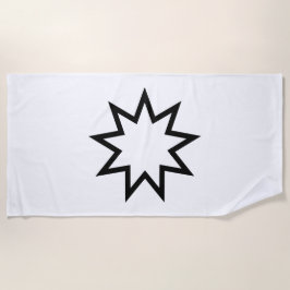 Neunzeitiger Stern (Symbol des Glaubens von Bahai) Strandtuch